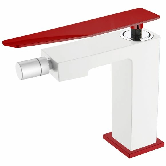 Смеситель для биде Boheme Q2 White/Red, 146-WR.2