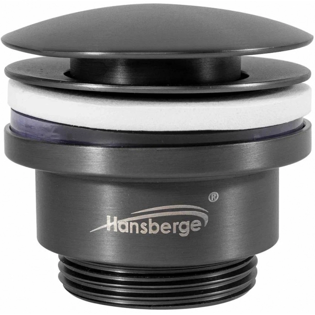 Донный клапан для раковины Hansberge графит H107BG