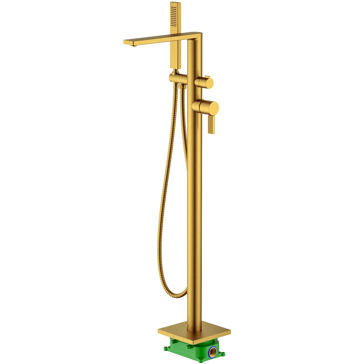 Смеситель напольный для ванны с душем Timo Caisa Polished Gold, 9010/20Y-CR