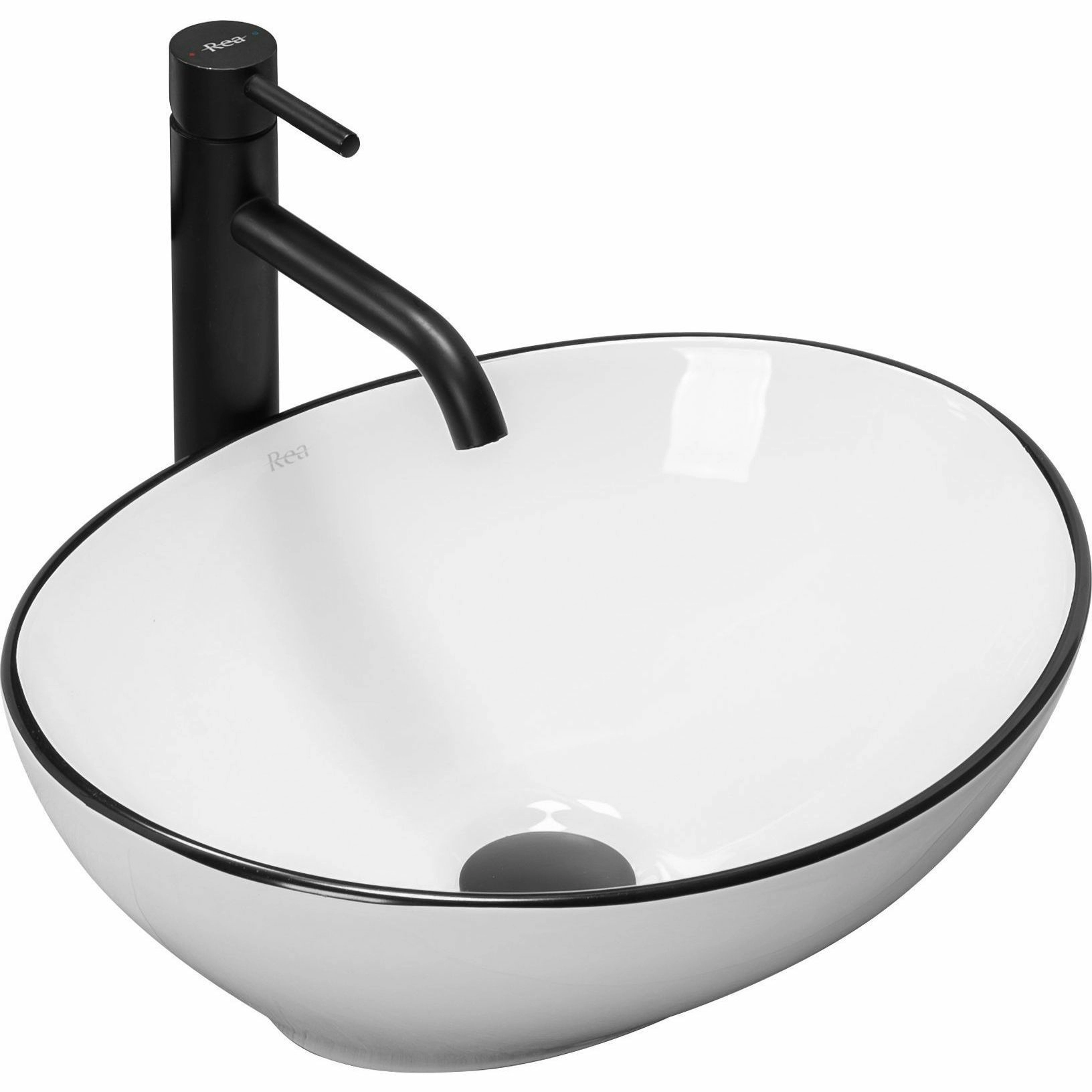 Умывальник Rea Sofia Black Edge 41x34.5, REA-U3217