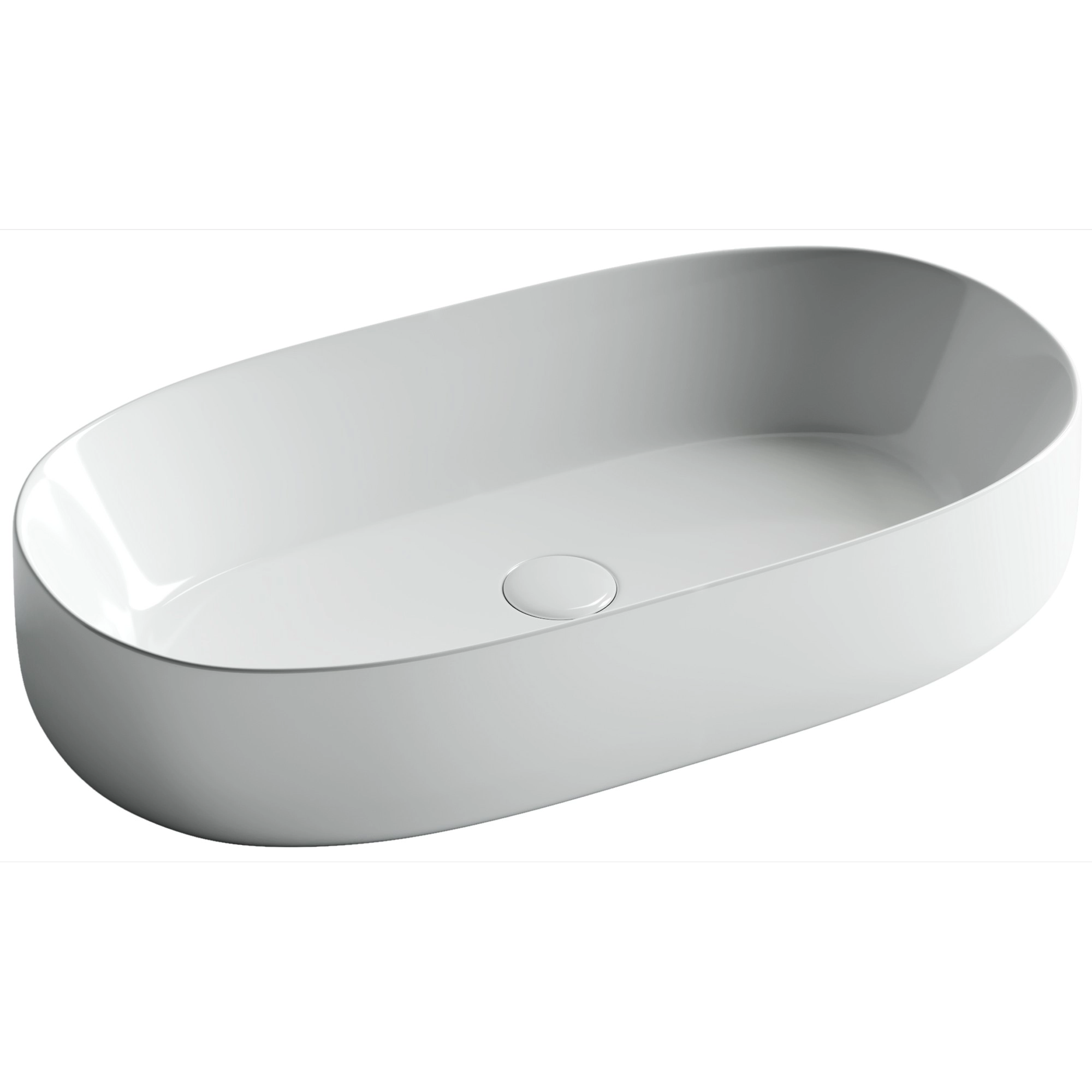Умывальник чаша накладная овальная CeramicaNova Element 67.5x35, CN5022