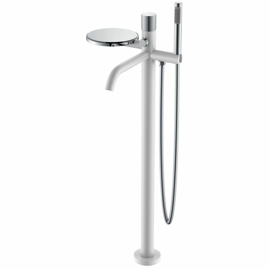 Напольный смеситель для ванны Boheme Stick Touch White/Chrome, 129-WCR.2