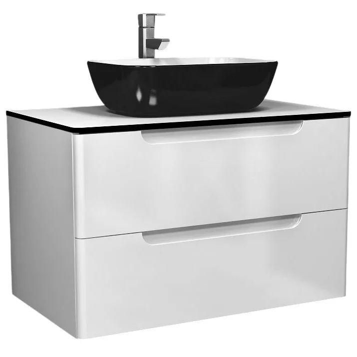 Тумба подвесная Vela Венеция 80П под столешницу (белый глянец), TU27065