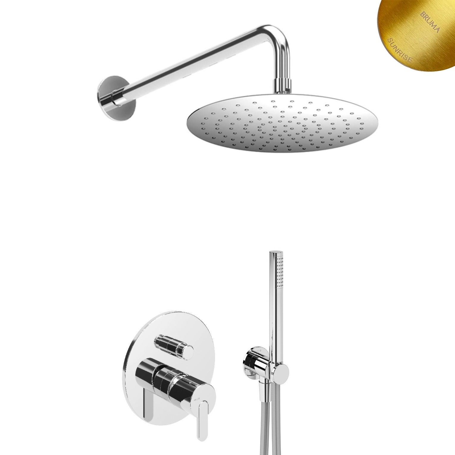 Система скрытого монтажа Bruma Leaf на 2 потока, 1455265SR+1455914SR+1671301SR