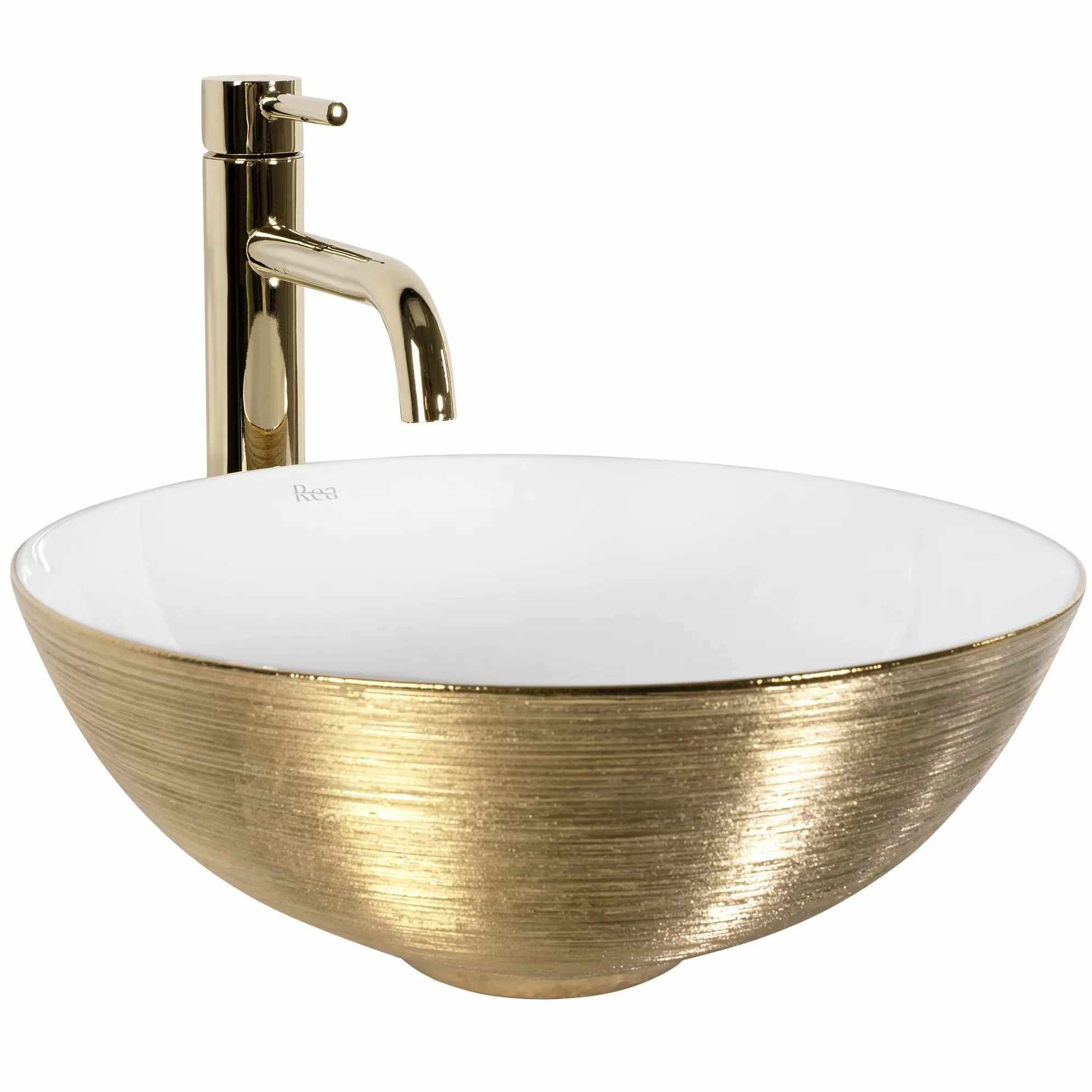 Умывальник Rea Stella Matt Gold 35.5x35.5, REA-U9087