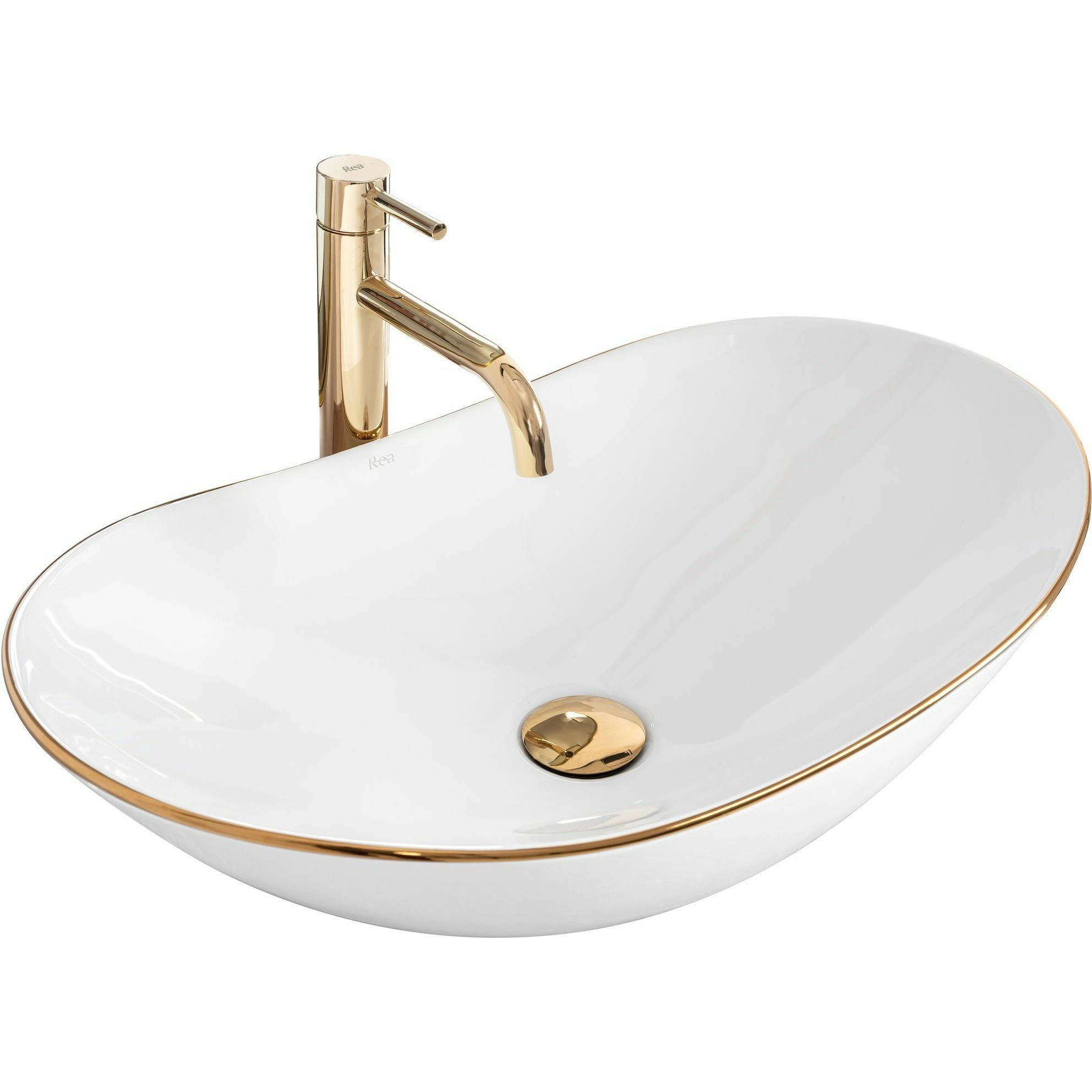 Умывальник Rea Royal Gold Edge 61.5x35.5, REA-U8570