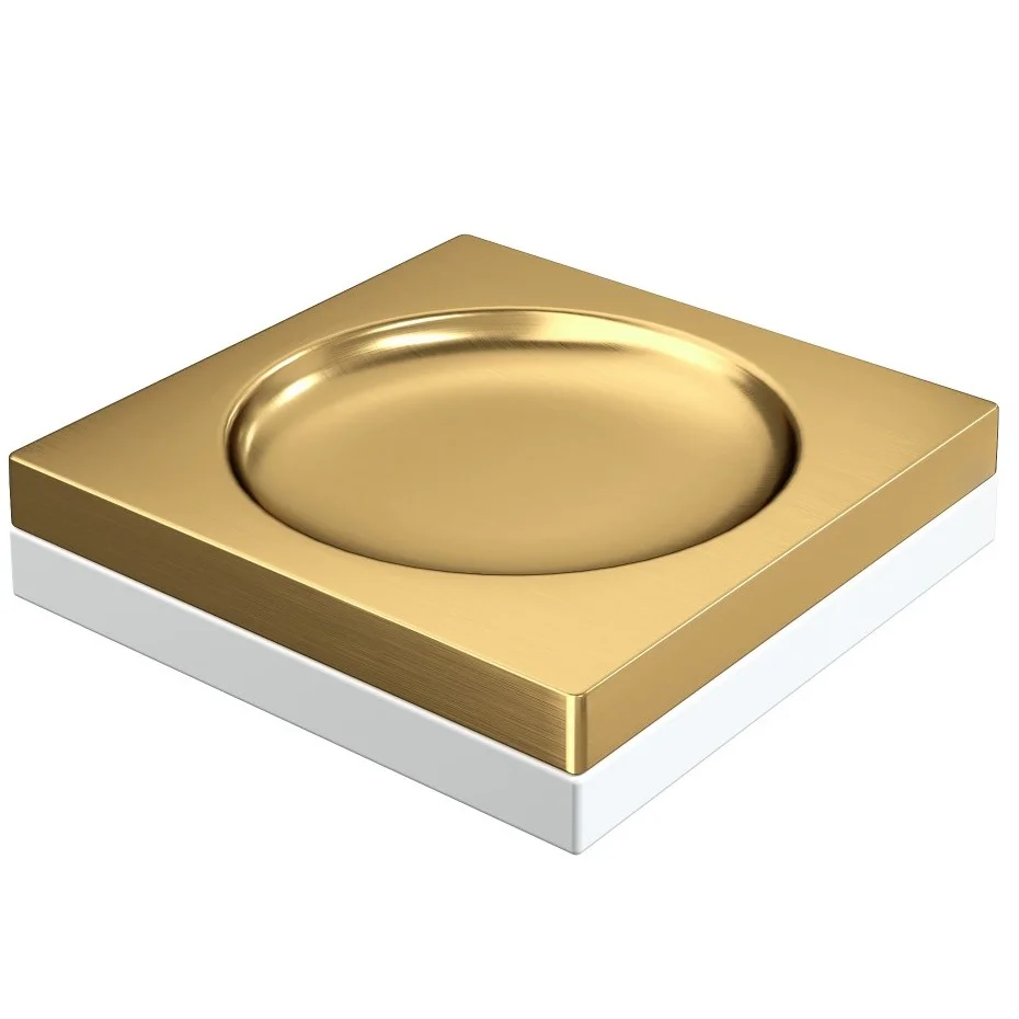 Мыльница квадратная Boheme Qubic Matt Gold, 10960-MG
