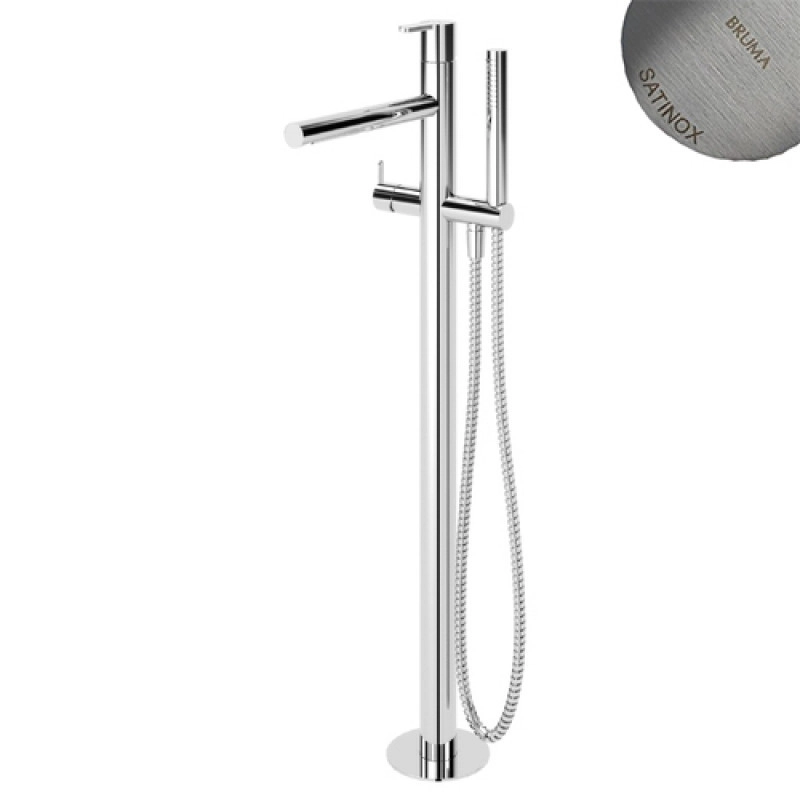 Смеситель для ванны напольный Bruma Leaf 167 980 2ST Satinox, 1679802ST