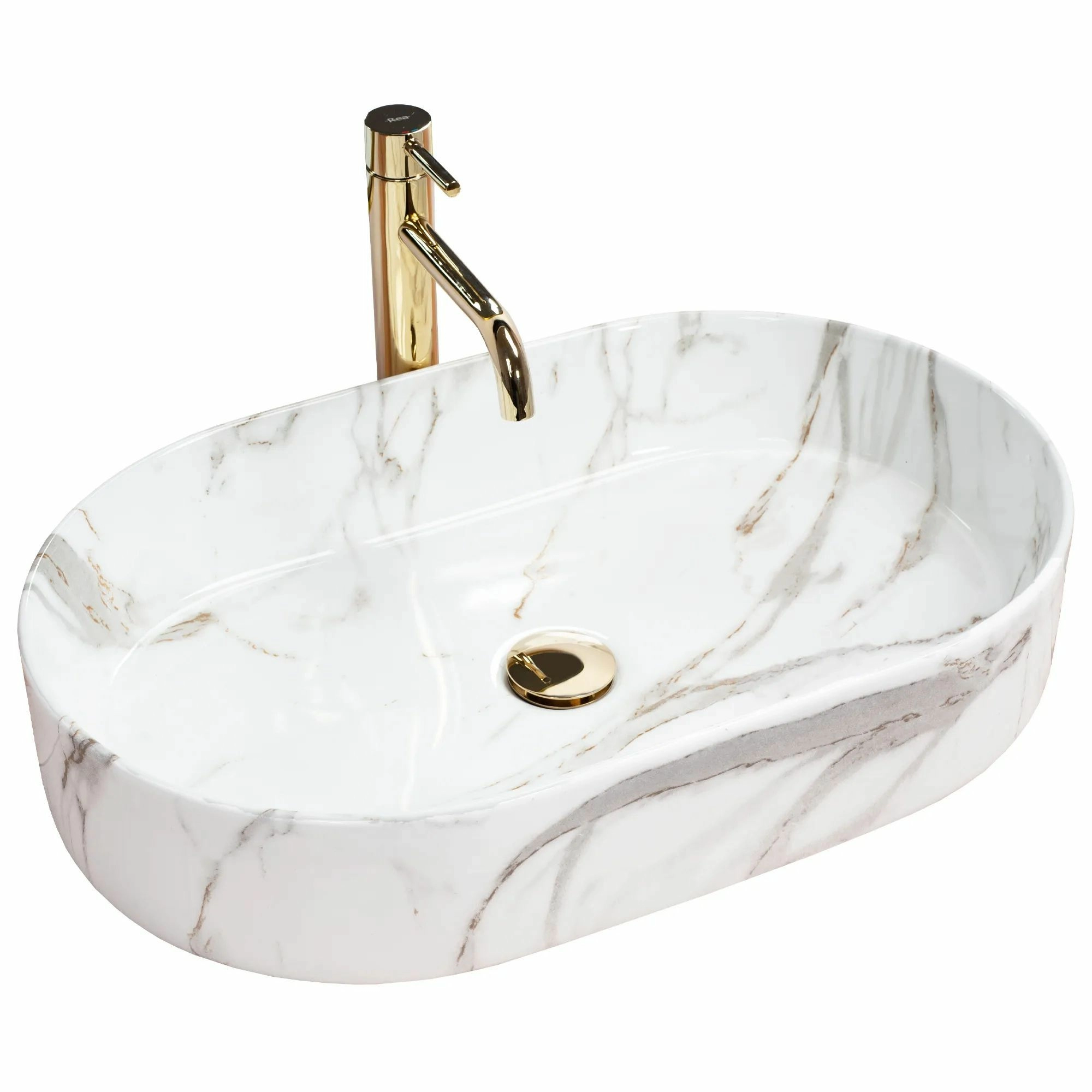 Умывальник Rea Nadia Shiny Aiax 61x38.5, REA-U6506
