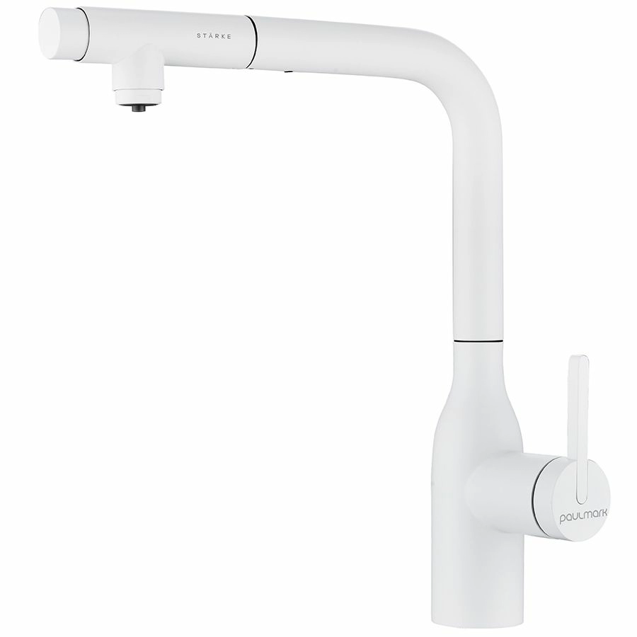 Смеситель для кухни Paulmark Viper белый матовый, Vi213105-431(WH)