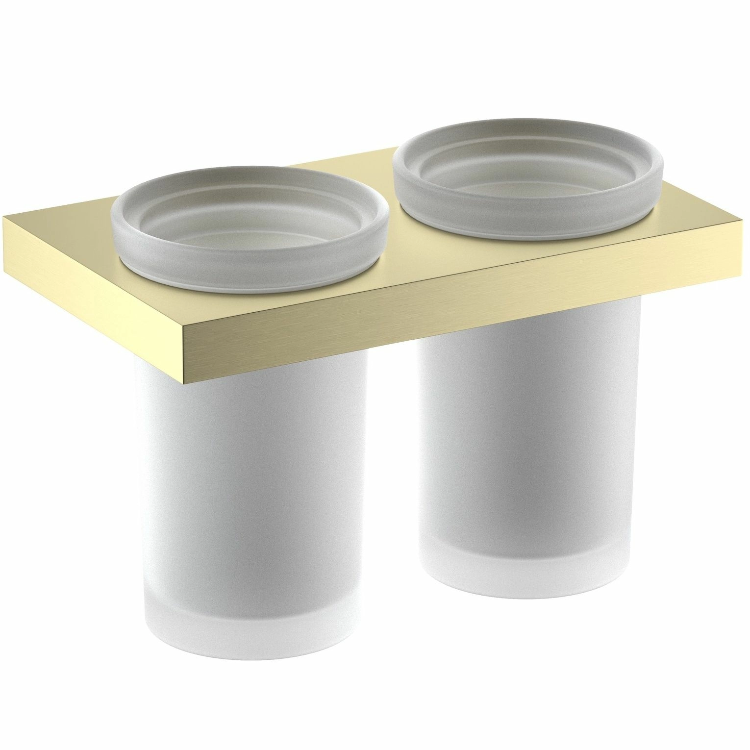 Стакан для зубных щеток двойной Timo Petruma Brushed Gold, 15234/17