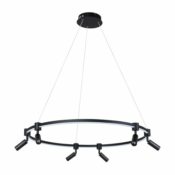 Подвесная люстра Arte Lamp Ring, A2186SP-1BK