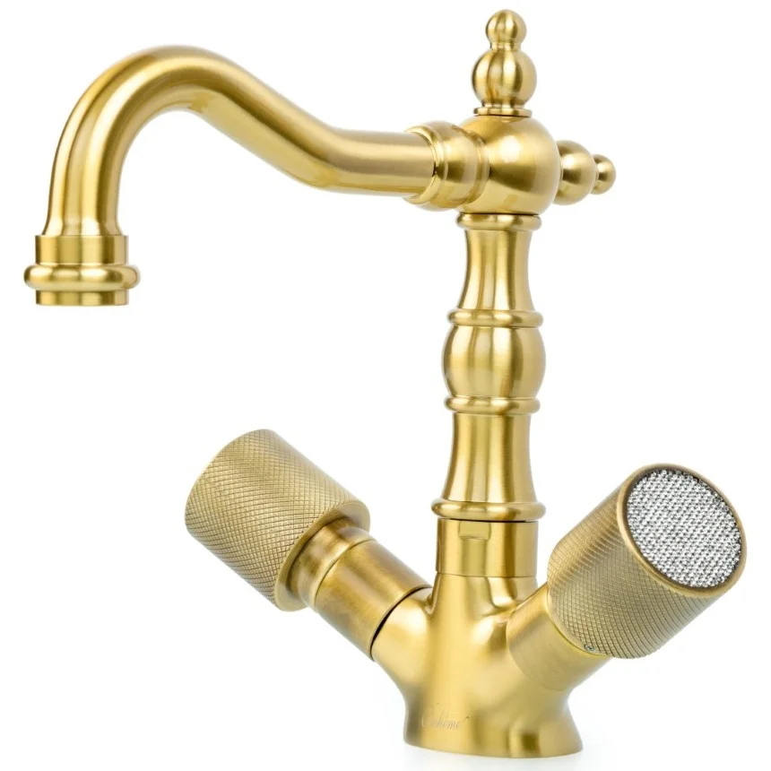 Смеситель для умывальника Boheme Royal Crystal Bronze, 312