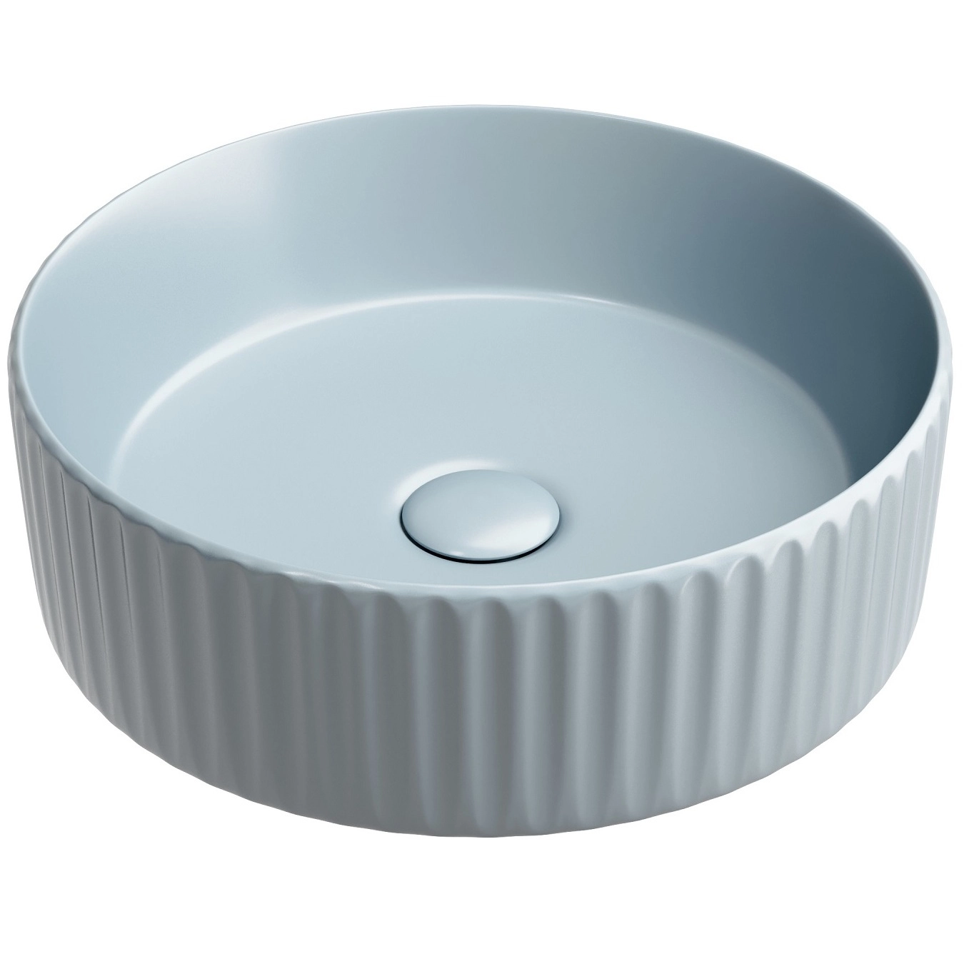 Умывальник чаша накладная круглая CeramicaNova Element 36x36, CN6057MHL