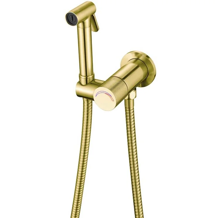 Смеситель гигиенический с защитой от протечек Boheme Uno Matt Gold, 467-PR-MG