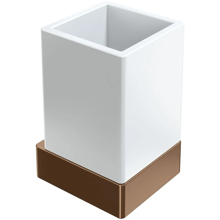 Стакан настенный Boheme Qubic Bronze Brushed, 10724-BRB