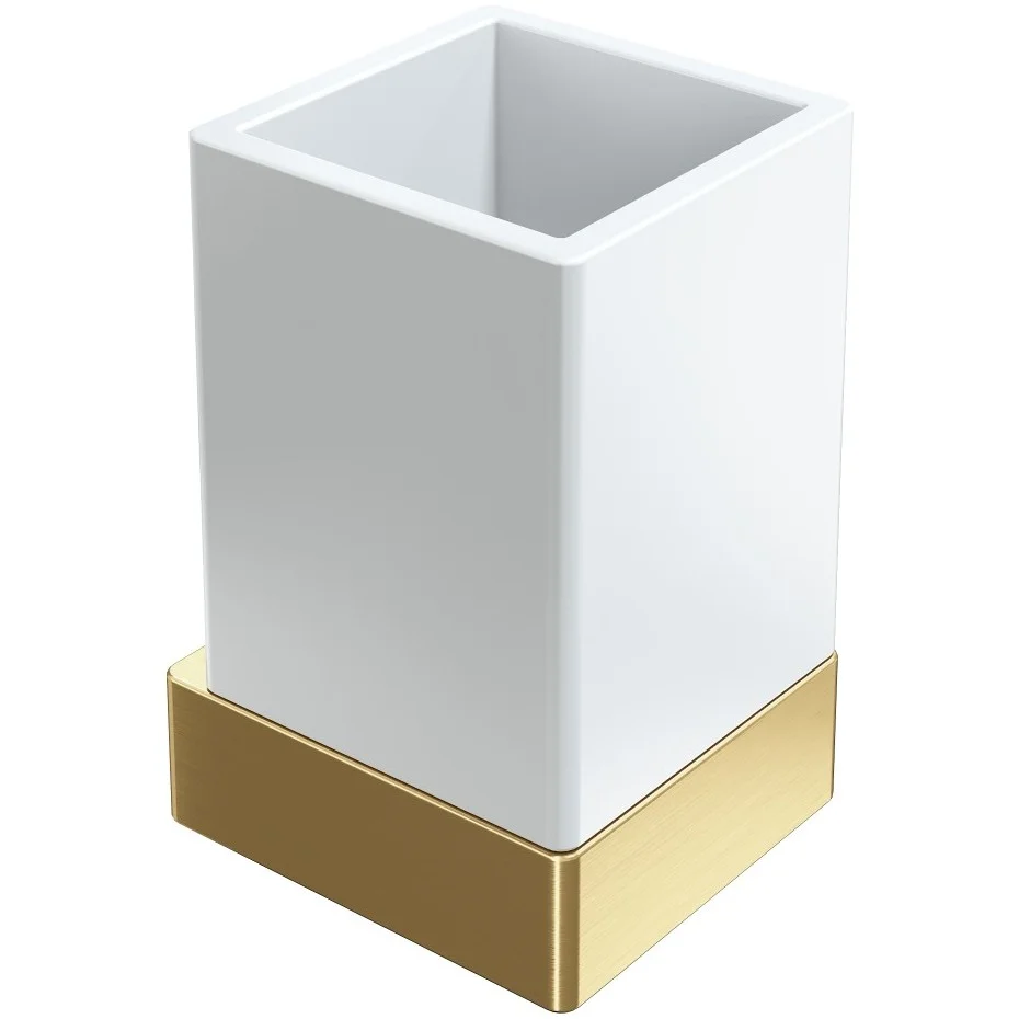Стакан настенный Boheme Qubic Matt Gold, 10724-MG