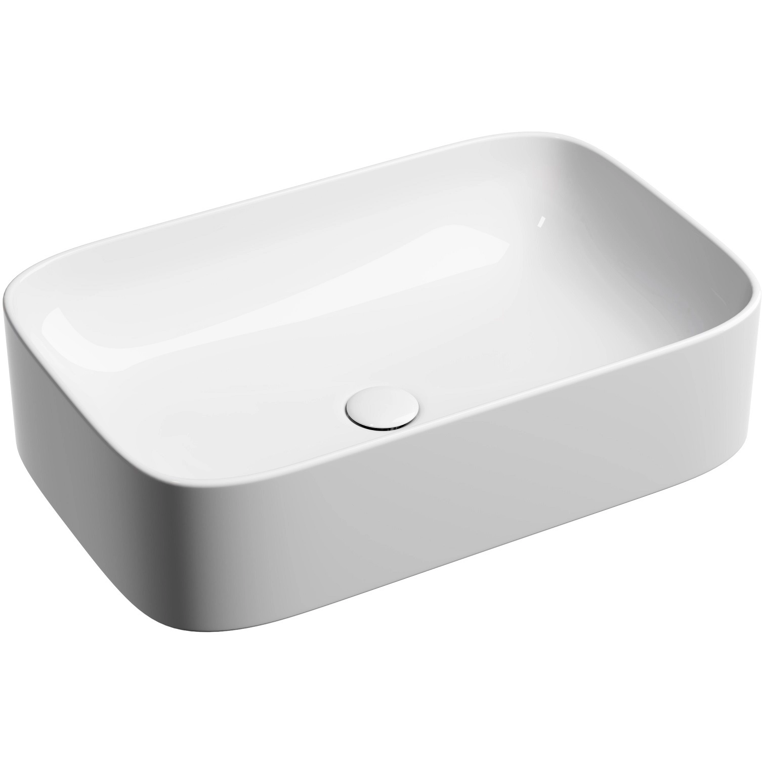 Умывальник чаша накладная прямоугольная CeramicaNova Element 60.5x38, CN6053