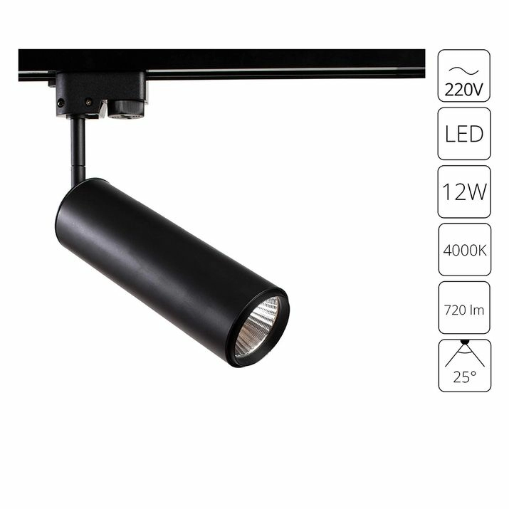 Трековый светильник Arte Lamp Periscopio, A1412PL-1BK