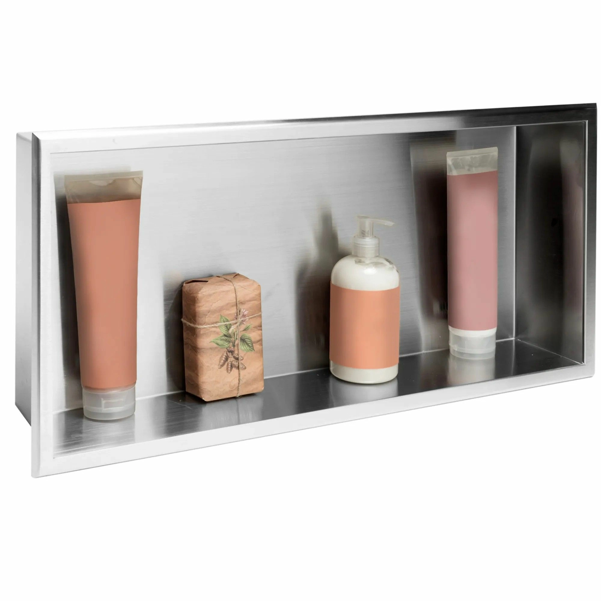 Полка скрытого монтажа Rea Nickel Matt 30x60x10, REA-05602