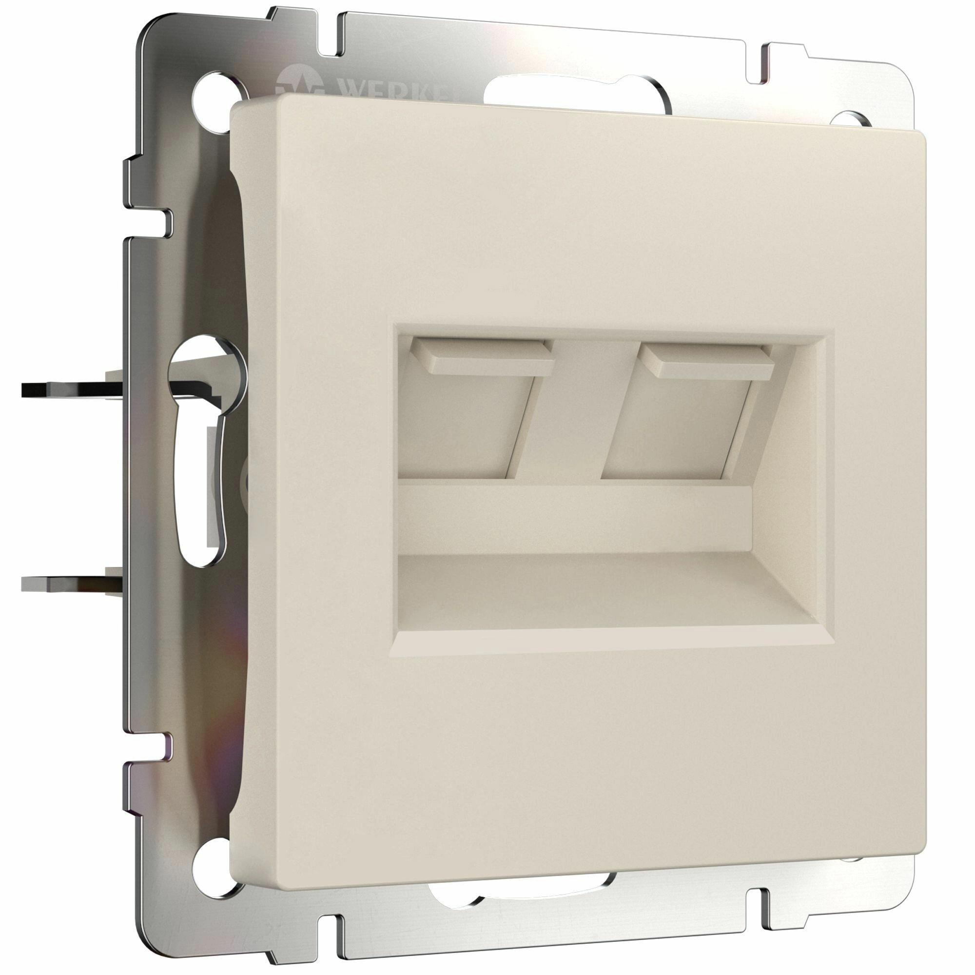 Розетка двойная Ethernet RJ-45 Werkel W1181162 (айвори матовый)