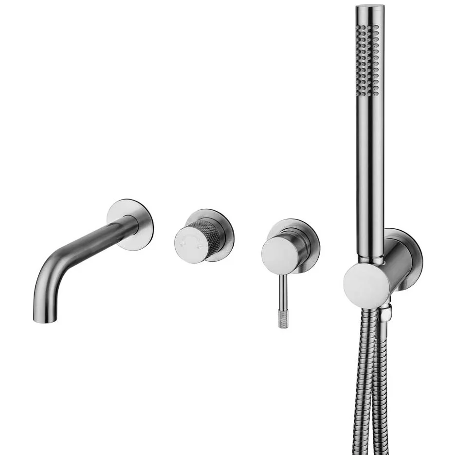Смеситель для ванны встроенный Boheme Uno Inox, 464-3-INOX