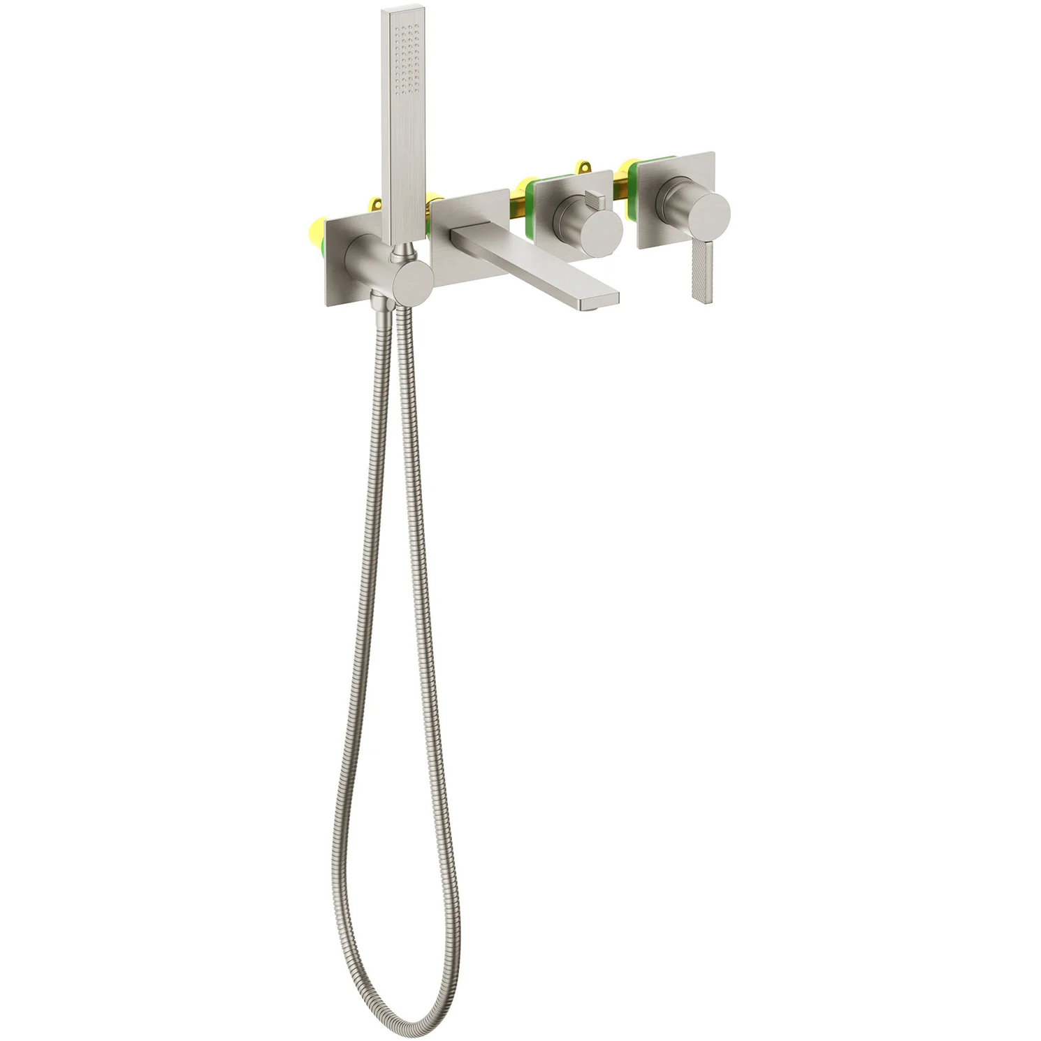 Смеситель встроенный для ванны с душем Timo Caisa Nikel, 9014/13YSM