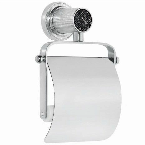 Держатель для туалетной бумаги с крышкой Boheme Royale Cristal Chrome, 10921-CR-B