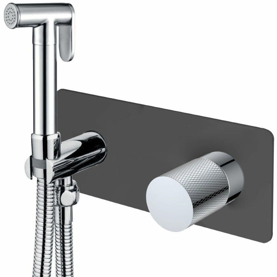 Смеситель гигиенический Boheme Stick Touch Black/Chrome, 127-BCR.2