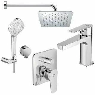 Комплект для душа Ideal Standard Esla 6 in 1 для скрытого монтажа + смеситель на раковину, BD002XC