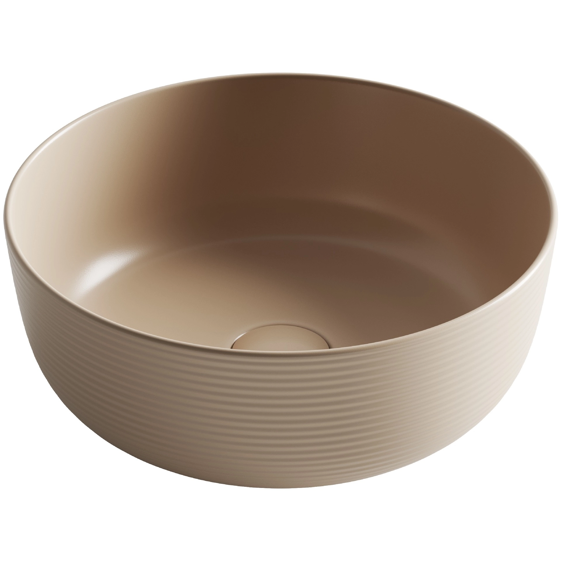 Умывальник чаша накладная круглая CeramicaNova Element 35.6x35.6, CN6073MC