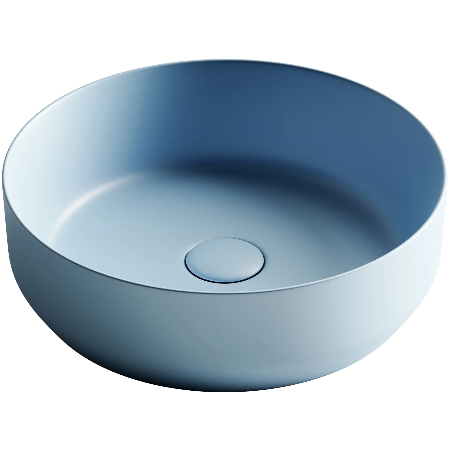 Умывальник чаша накладная круглая CeramicaNova Element 39x39, CN6022ML