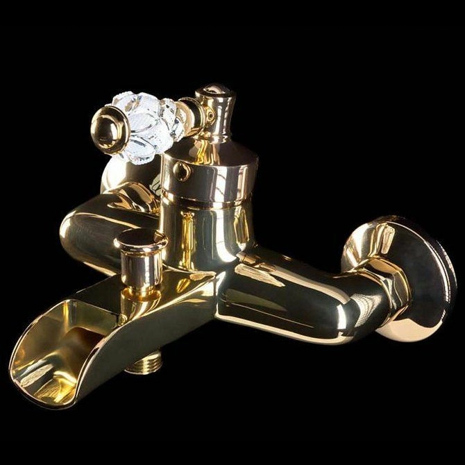 Смеситель для ванны Boheme Vogue Crystal Gold, 213