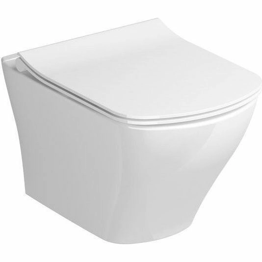 Унитаз подвесной Ravak Classic Rimoff c тонкой пневмокрышкой, X01671 + X01673