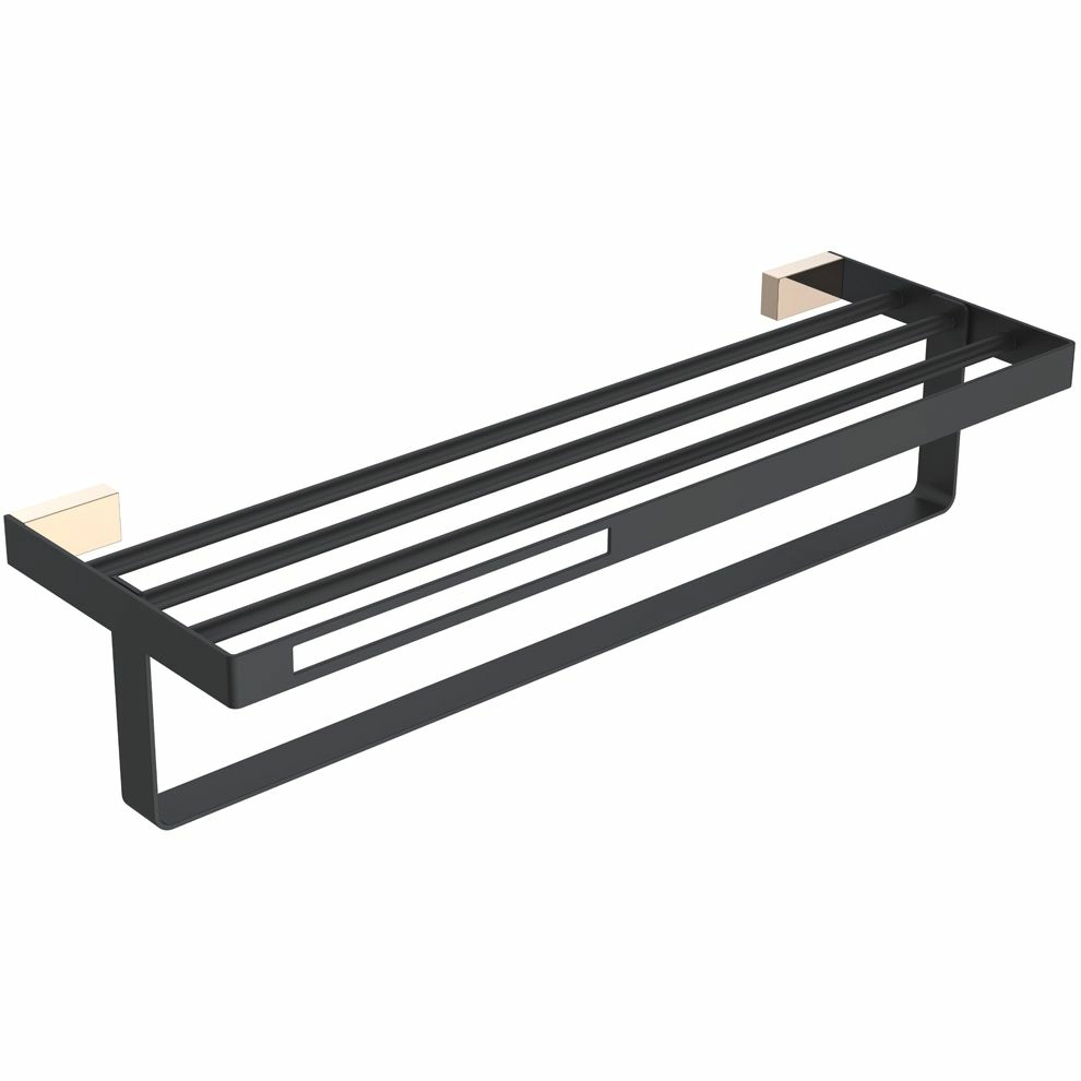 Полка для полотенец Boheme Q Gold/Black, 10947-G-B