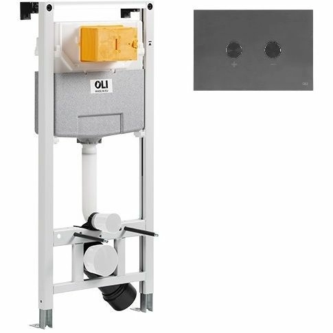 Инсталляция для унитаза OLI 120 + клавиша Blink Gun Metall, 885055+882567