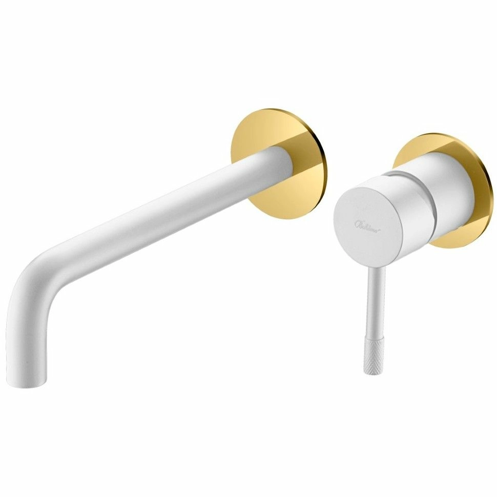Смеситель для умывальника Boheme Uno White/Gold, 465-WG