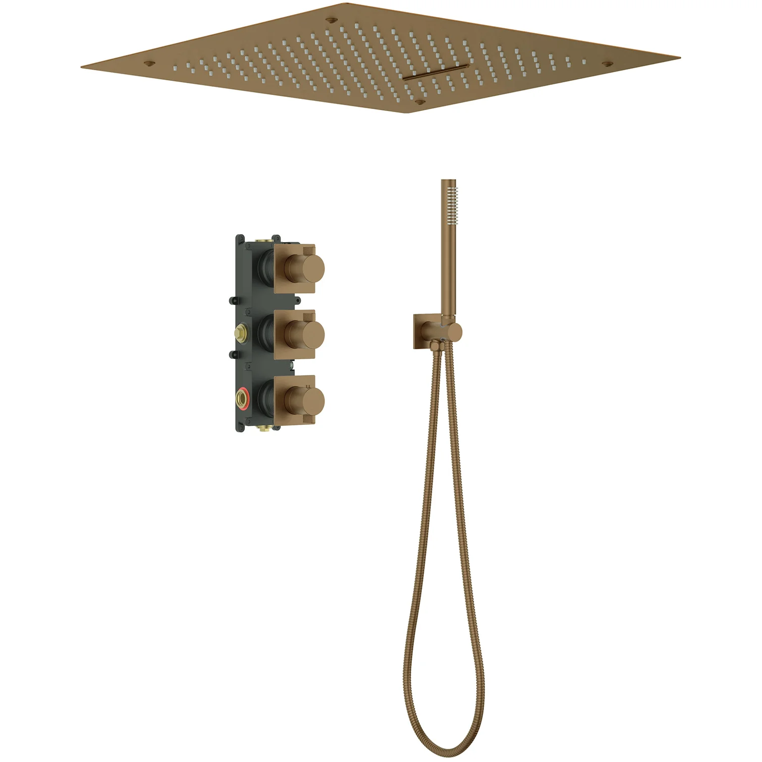 Душевая система встроенная с термостатом Timo Caisa Brushed Bronze, SX-9029/15SM