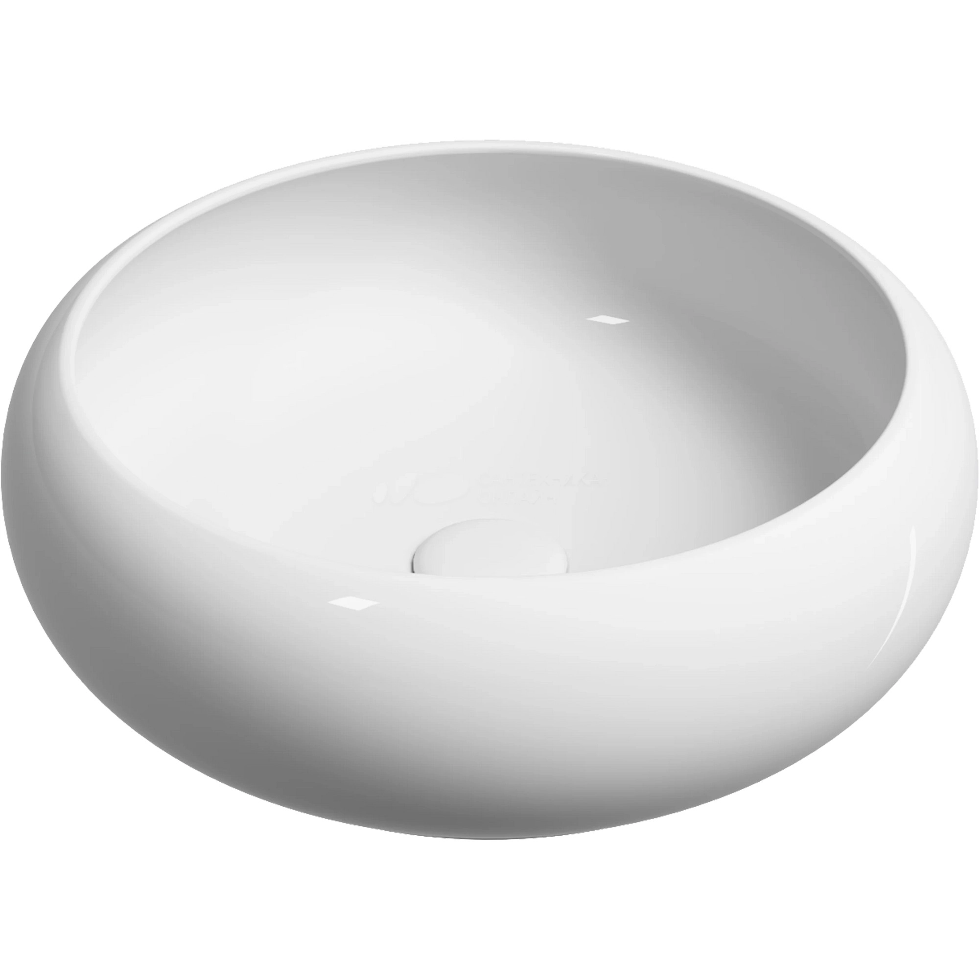 Умывальник чаша накладная круглая CeramicaNova Element 36.5x36.5, CN6050