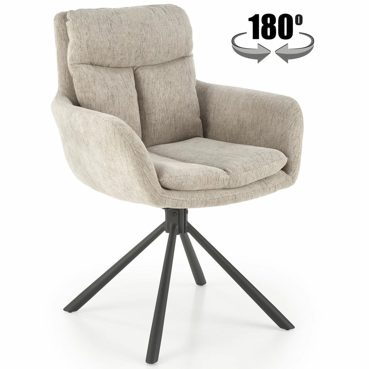 Стул Halmar K495 бежевый/черный, V-CH-K/495-KR-BEZOWY