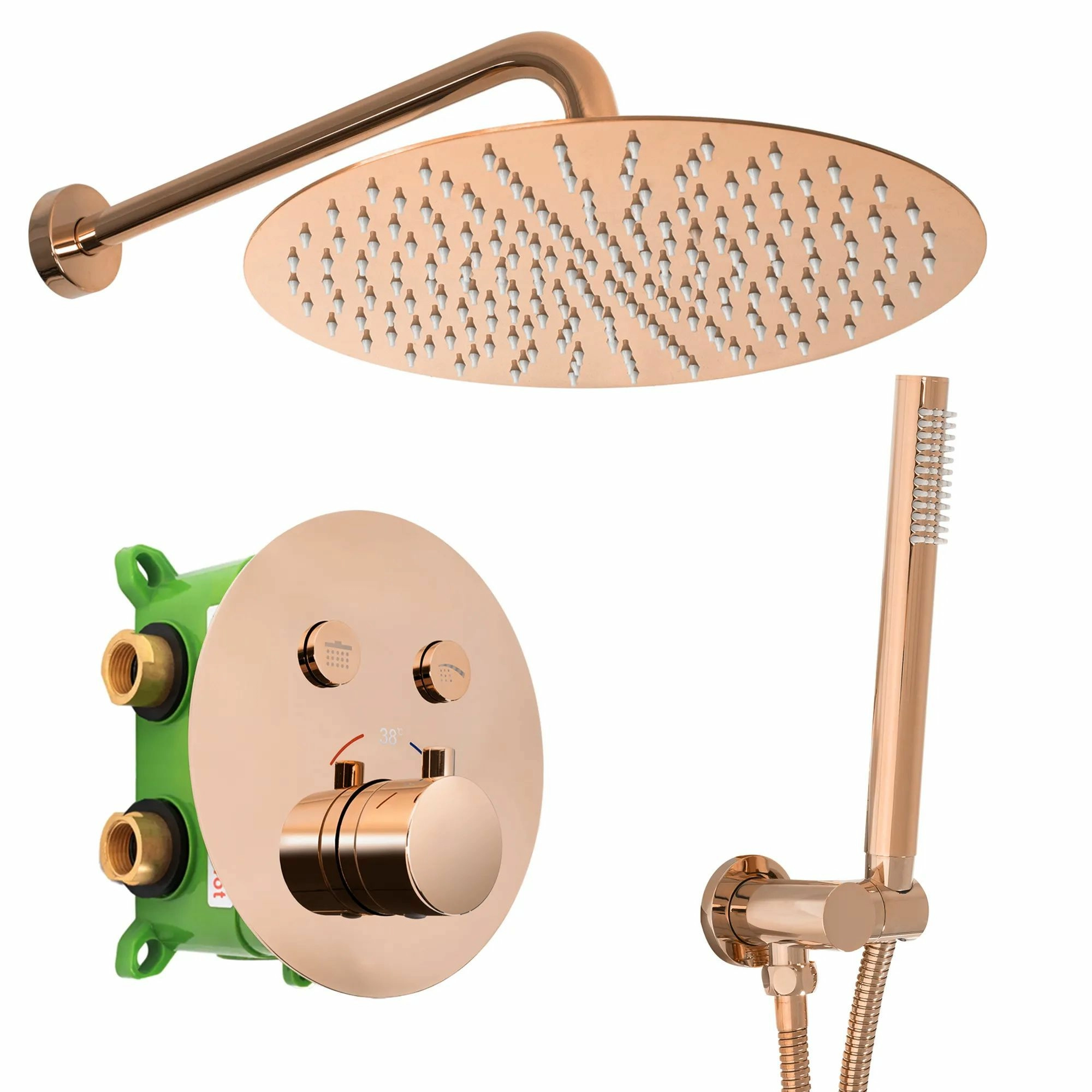 Душевая система Rea Lungo Miler Termostat Rose Gold, REA-P6613