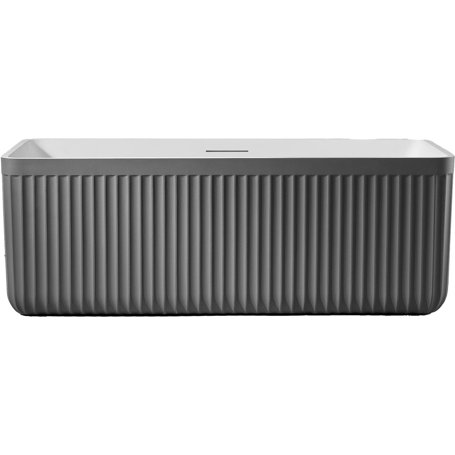 Ванна из искусственного камня Altrobagno Чинция (Cinzia) 170x75, ALTROBAGNOCinzia090110CementGrey&White