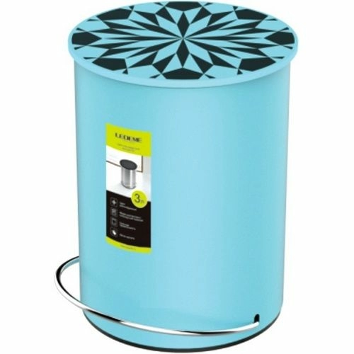 Ведро для мусора с педалью 3 л (синее) Ledeme L704-6