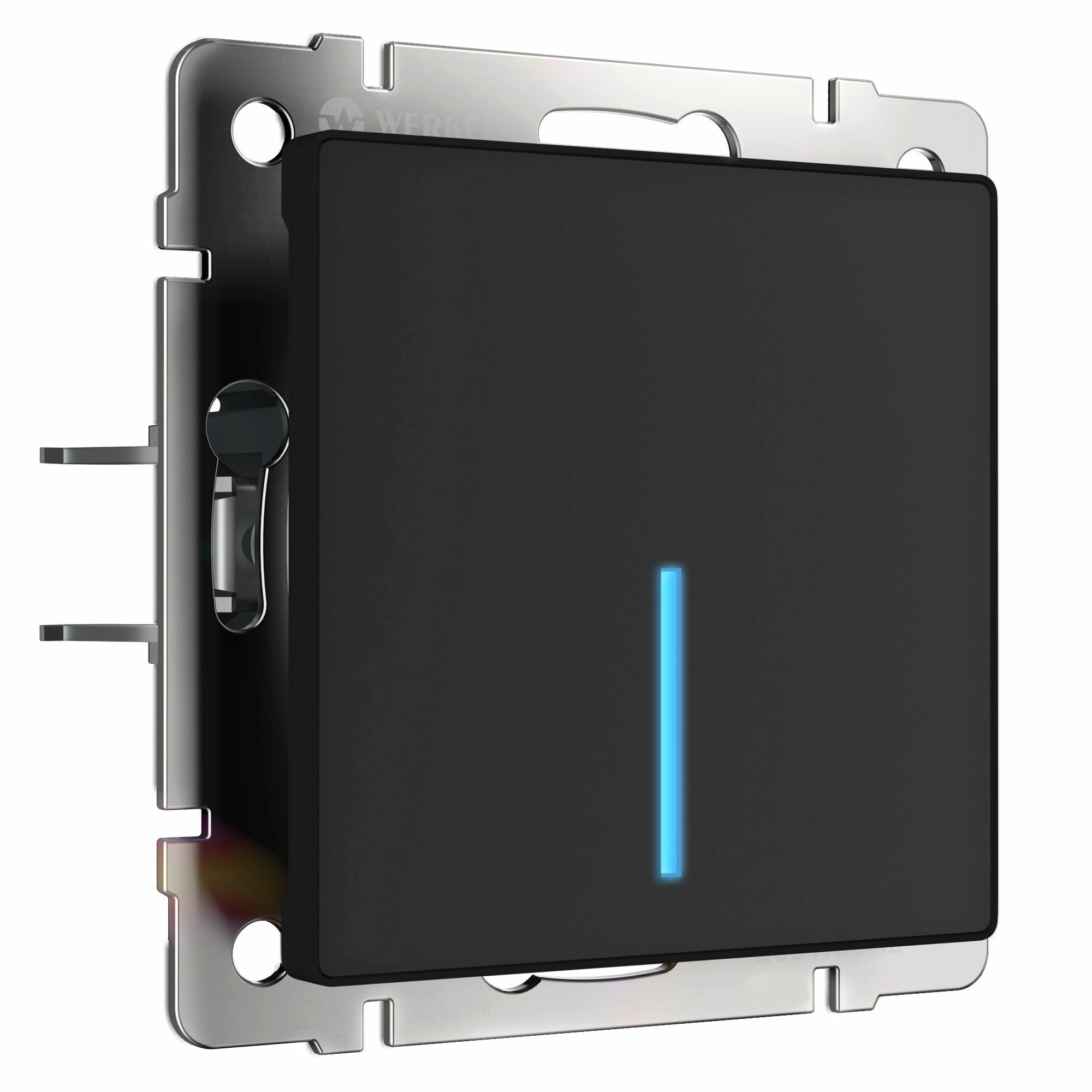 Сенсорный выключатель одноклавишный с Wi-Fi Werkel W4510608 (черный матовый)