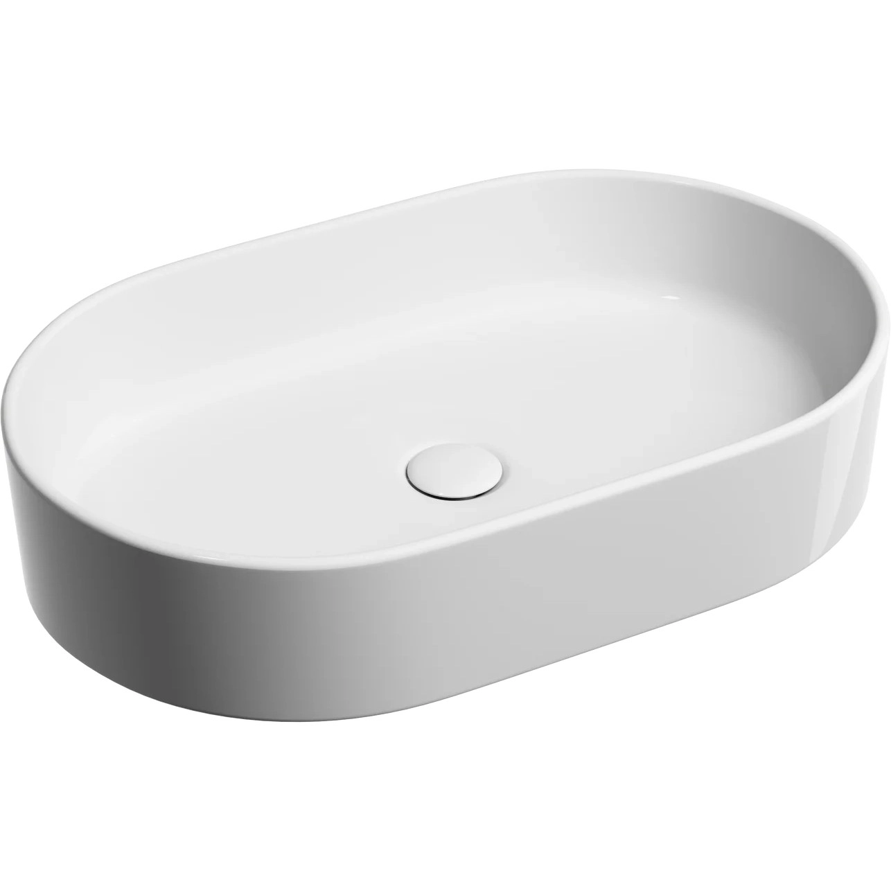Умывальник чаша накладная овальная CeramicaNova Element 60.8x38.5, CN6048