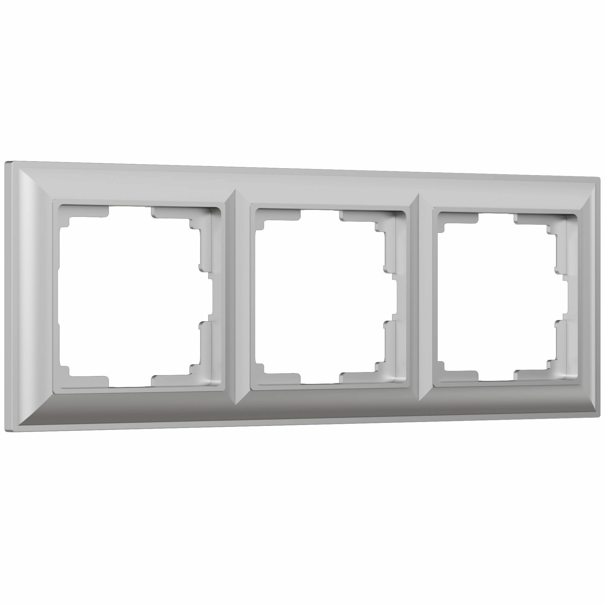 Рамка на 3 поста Werkel Fiore W0032206 (серебряный)