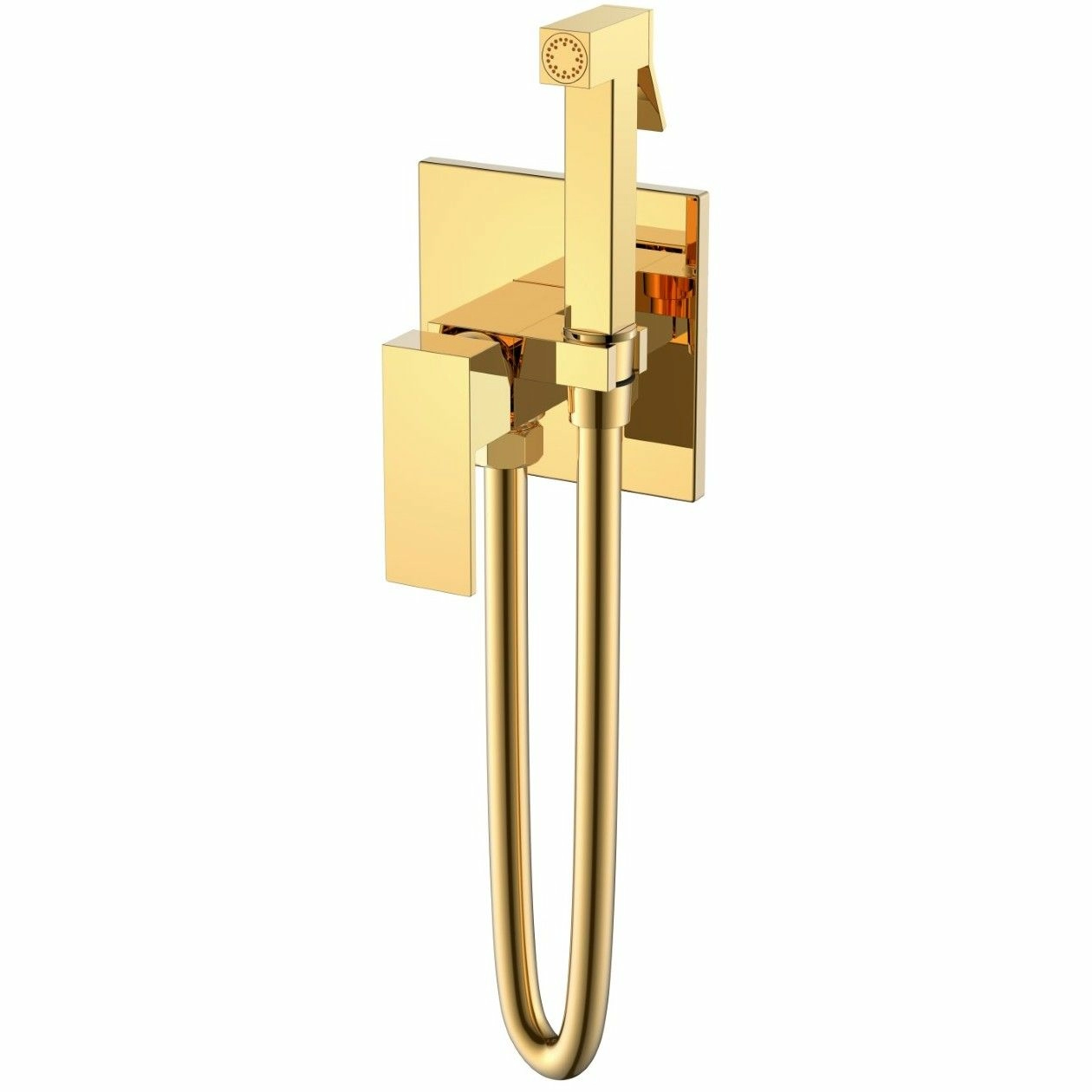 Смеситель гигиенический Boheme Qubic Gold, 477-G