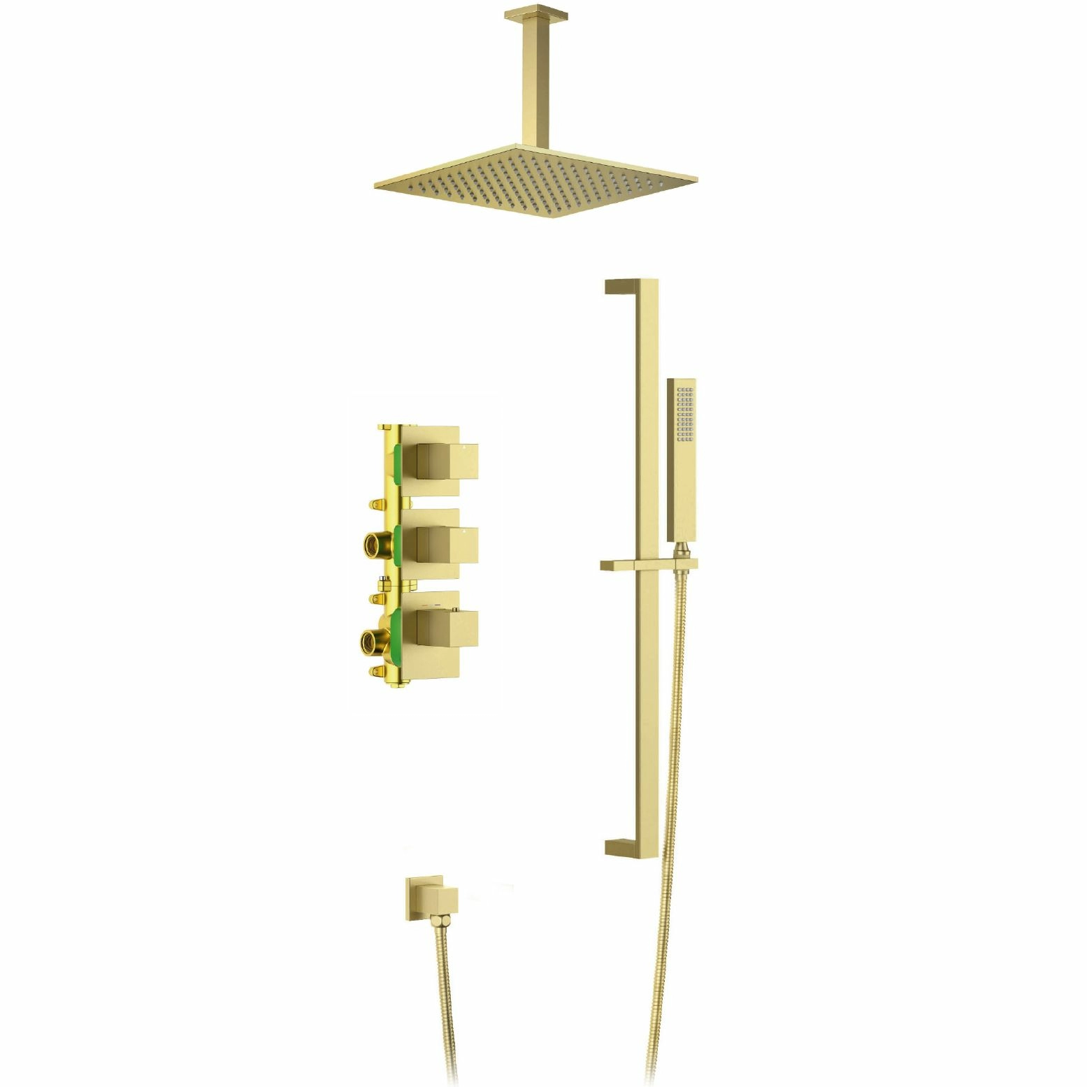 Душевая система встроенная с термостатом Timo Selene Brushed Gold, SX-2229/17SM