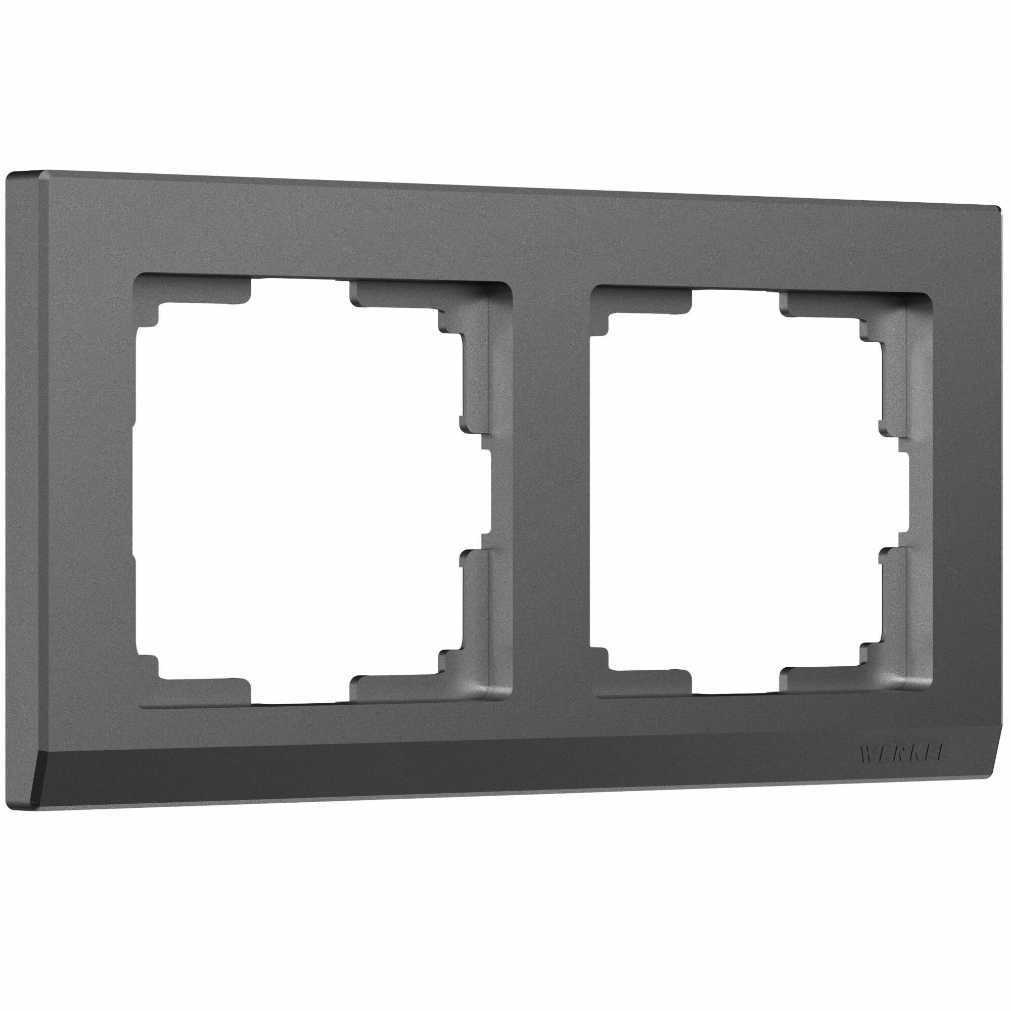 Рамка на 2 поста Werkel Stark W0021864 (графит матовый)