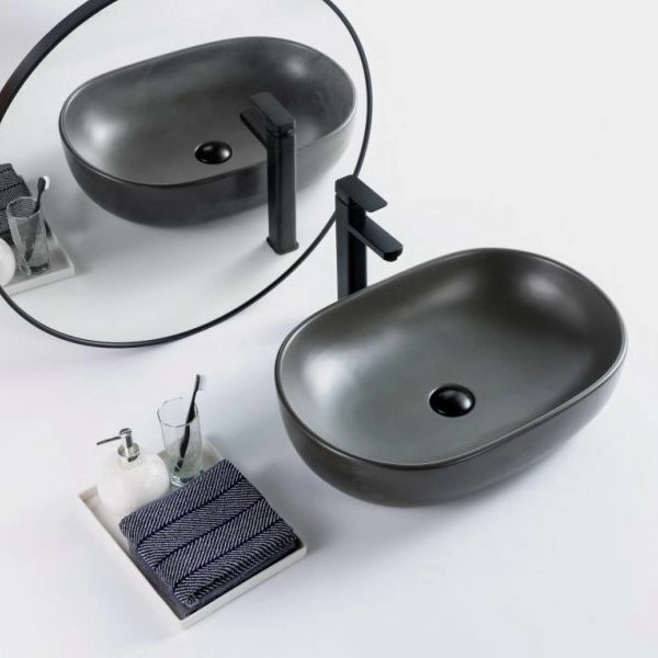 Раковина керамическая накладная Belbagno 60x42, BB1084-H311